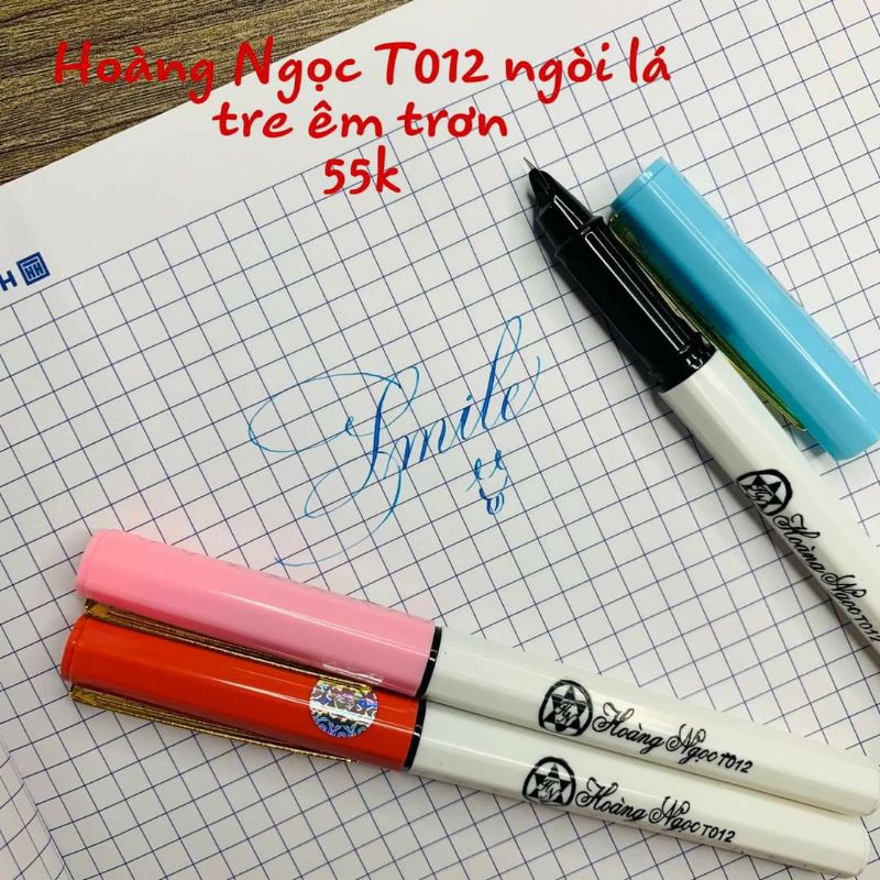 Bút ngòi lá tre Hoàng Ngọc T012 bút mực ngòi đúc lá tre không rỉ, dễ dàng sử dụng