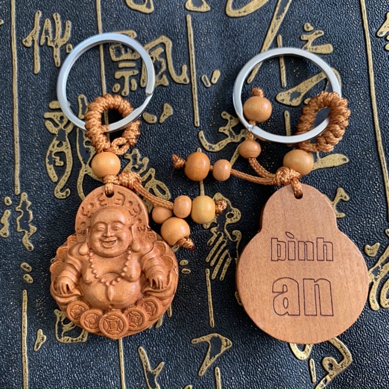 Móc khoá gỗ Bình An 🥰😘🥰
