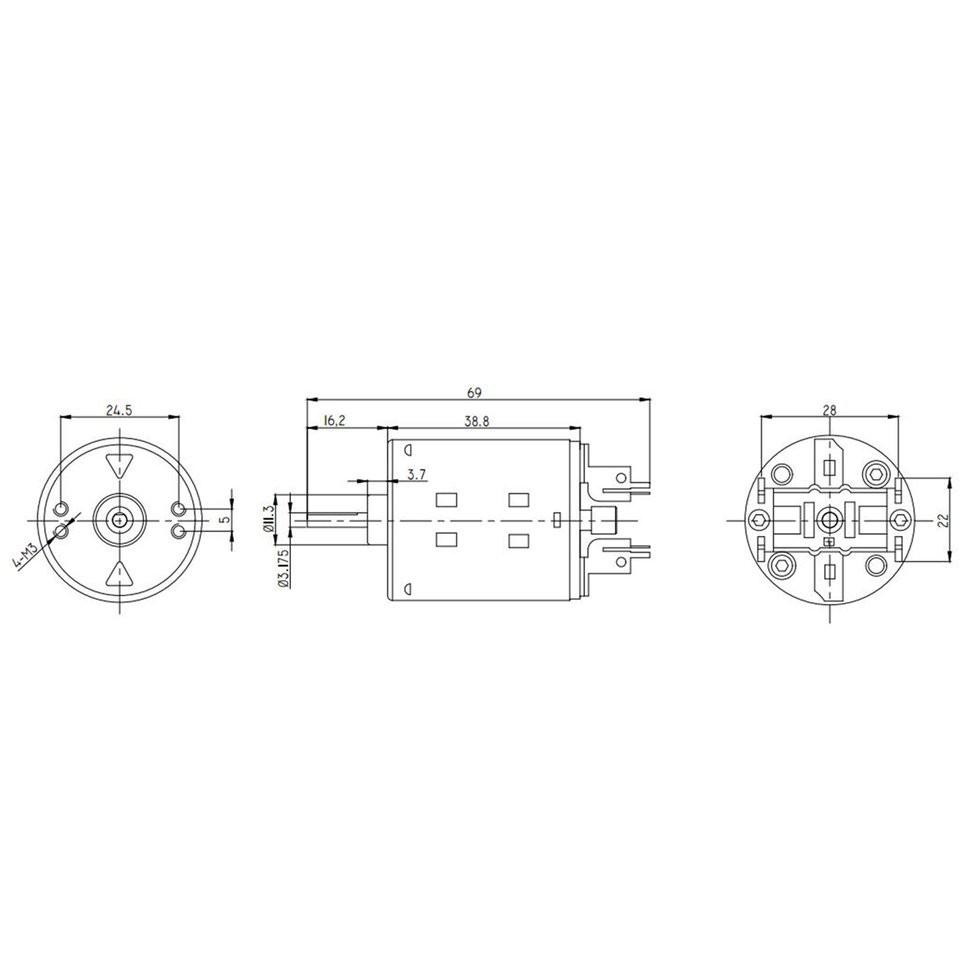 Phụ kiện mô hình ô tô Động cơ chổi than SURPASSHOBBY / 540 80T cho trục SCX10 RC4WD D90 1/10 RC, leo địa hình
