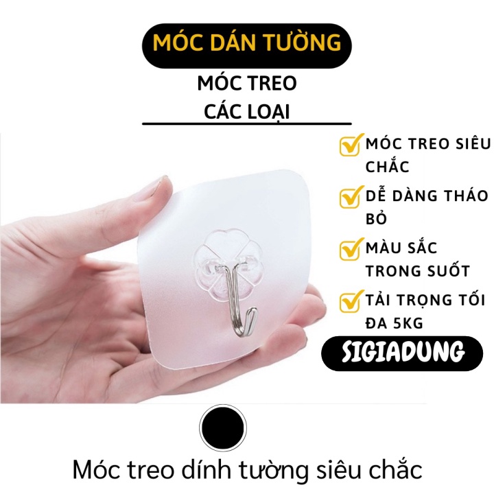 [SGD] Móc Treo Dính Tường - Móc Dán Tường Trong Suốt Siêu Chịu Lực, Siêu Dính 3974