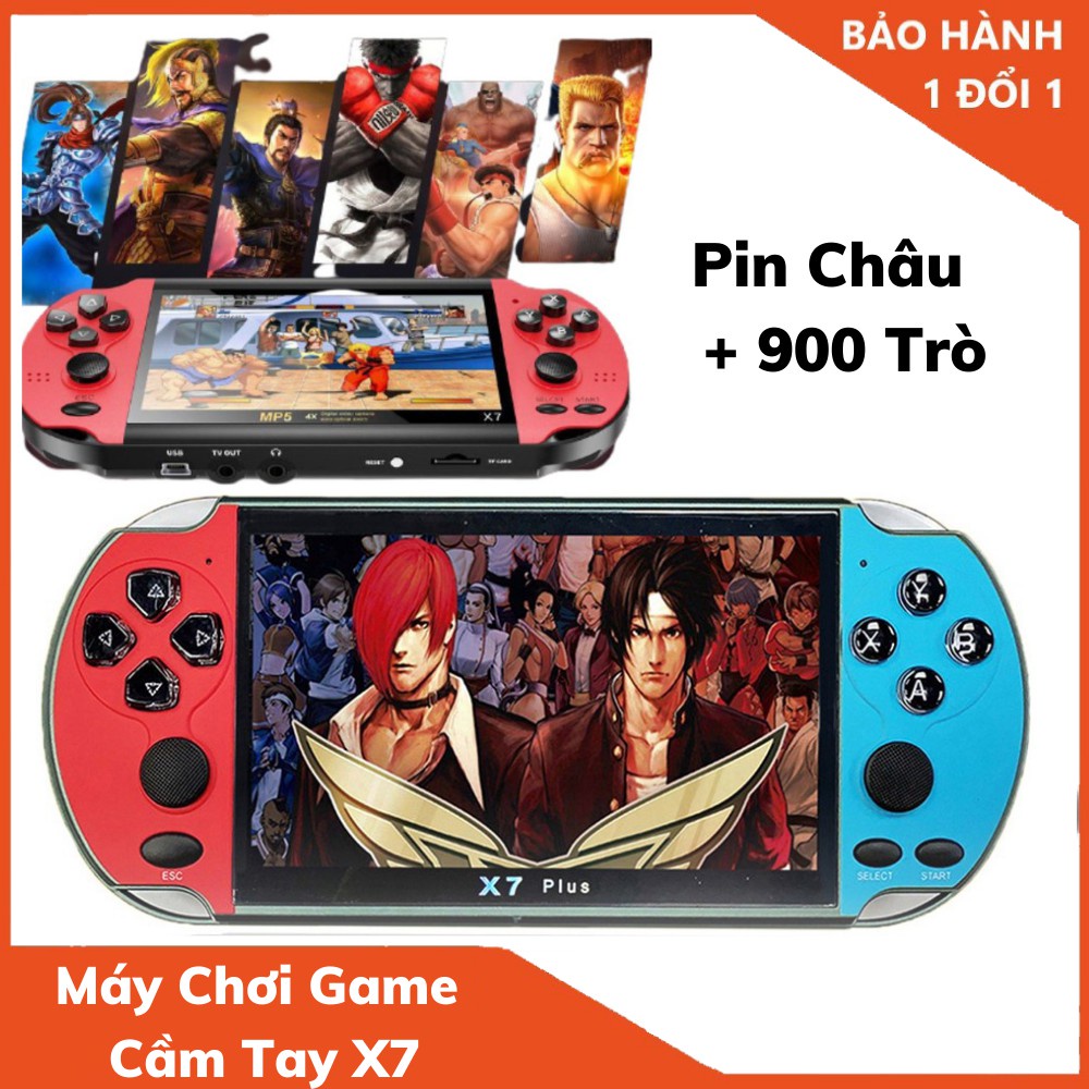 Máy Chơi Game Cầm Tay X7 , Hỗ Trợ Sẵn 900+ Game, Màn Hình 4.1 Inch (Bộ Nhớ  8G) Tích Hợp Nghe Nhạc Mp3 Máy Ảnh Quay Phim - Đồ Chơi Phát