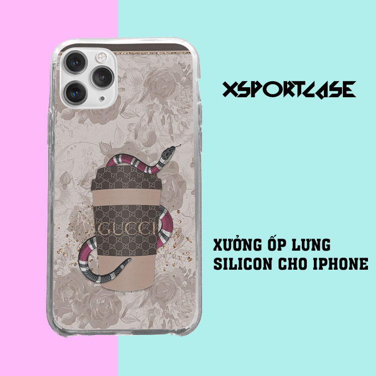 Ốp lưng sang trọng XSPORTCASE Gucci con rắn nhỏ Iphone 7 - Iphone 12 pro max SUPPOD00400