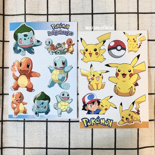 Sticker Pokemon chống nước dán laptop, nón bảo hiểm