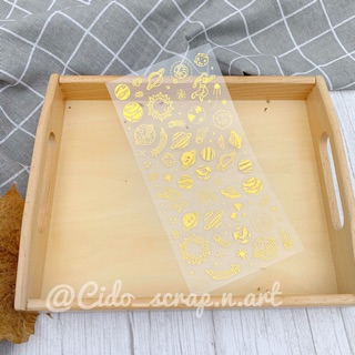 Sticker phi hành gia gold lấp lánh