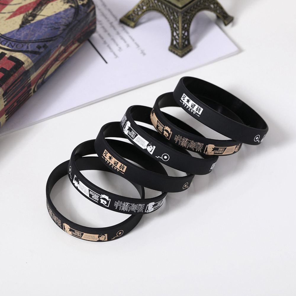 Vòng Tay Silicon Gel Họa Tiết Hoạt Hình Màu Dạ Quang Cho Nam Nữ