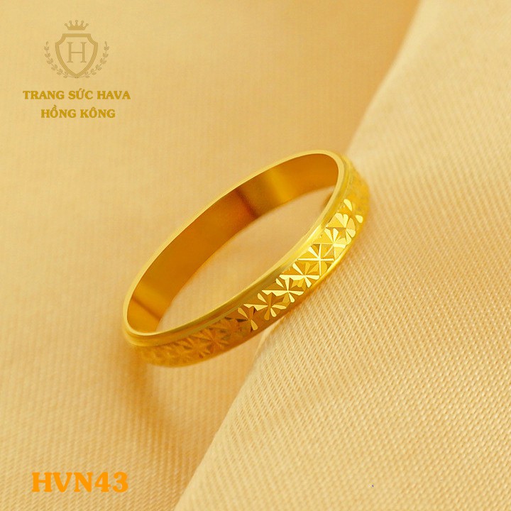 Nhẫn Titan Nữ, Nhẫn Nữ Cổ Điển Thời Trang Xi Mạ Vàng Non 24k - Trang Sức Hava Hong Kong - HVN43