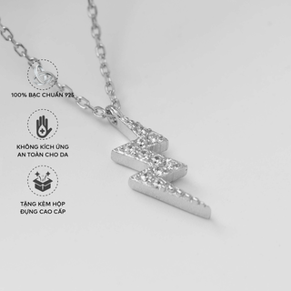 Dây Chuyền Bạc Blue Peach Sét WG DC204