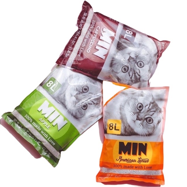 Cát vệ sinh mèo siêu vón, ít bụi mùi cà phê Min 8L
