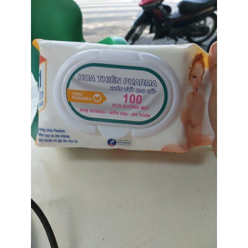 Khăn ướt Hoa Thiên 100 tờ Không mùi