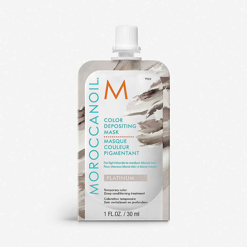 Mặt Nạ Dưỡng Bổ Sung Hạt Màu Moroccanoil Color Depositing Mask 200ml - Platinum (màu bạch kim)