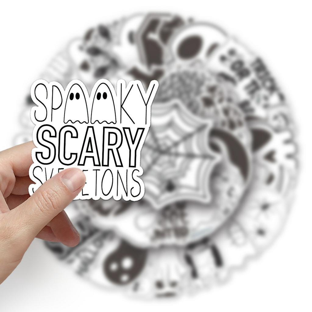 Bộ 50 Miếng Dán Hoạt Hình Chống Thấm Nước Vui Nhộn Trang Trí Xe Hơi / Nhà Cửa