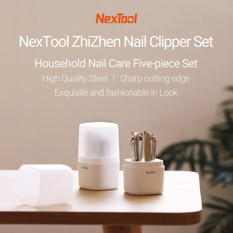 Xiaomi Youpin Bộ Dụng Cụ Làm Móng Nextool Bằng Thép Không Gỉ Kèm Hộp Đựng