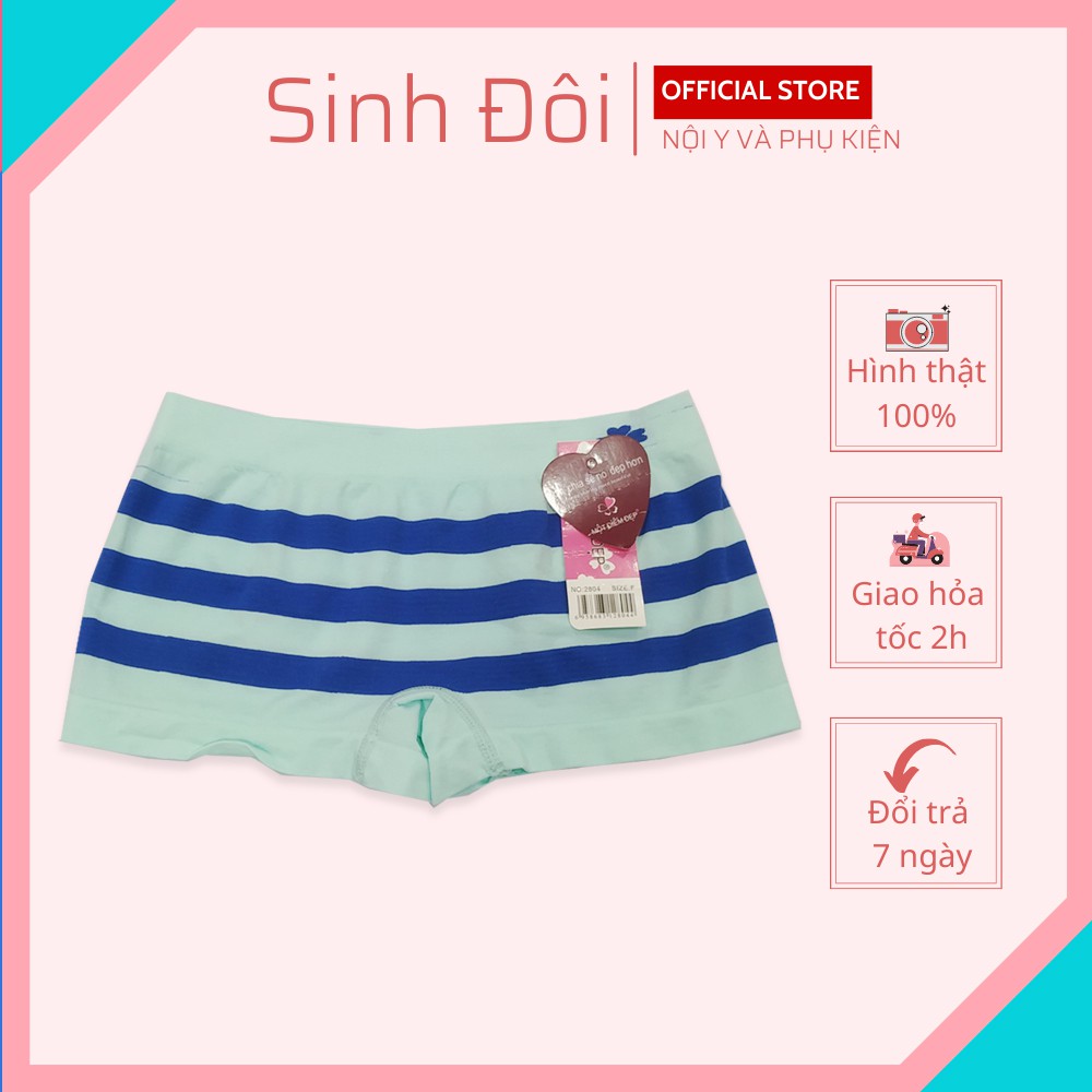 Quần lót mặc trong váy nữ họa tiết sọc ôm mông chống cuộn chất thun mềm mịn thoáng mát siêu co giãn freesize dưới 65kg