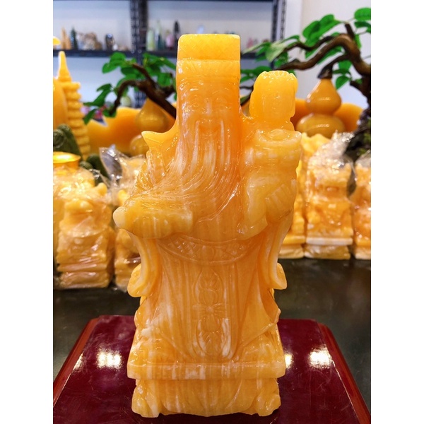 Bộ Tượng Tam Đa Phúc Lộc Thọ Đá Ngọc Hoàng Long &amp; Đá Ngọc Onyx Xanh