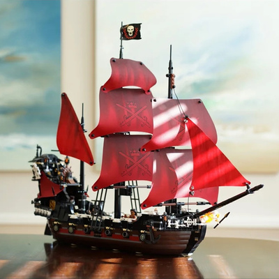 Đồ chơi lắp ráp mô hình tàu của Nữ Hoàng Anne Lepin 16009 mã 180047 Queen Anne’s Revenge NBlue