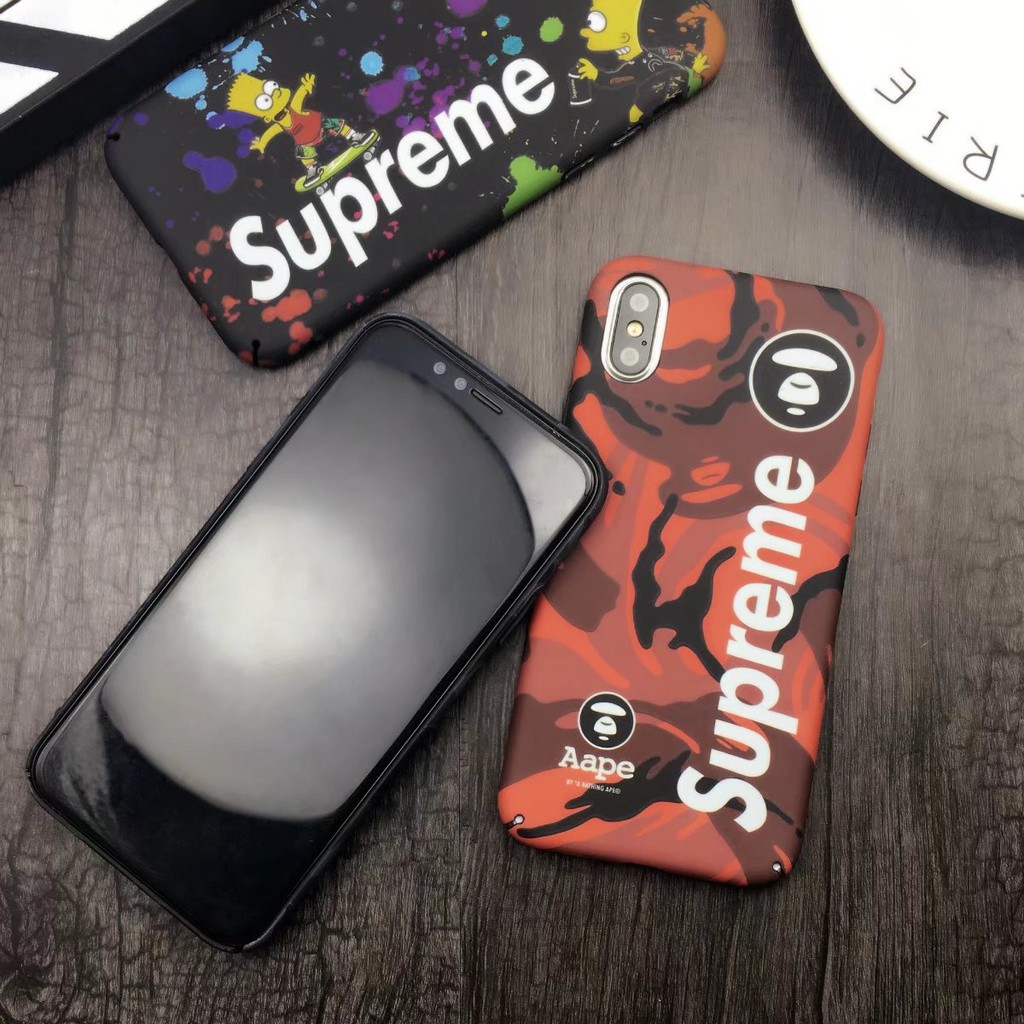 Ốp điện thoại chữ Supreme dạ quang độc đáo cho iPhone 11 Pro Max Xs XR 6/6s/6p/6sp/7/7p/8/8p/X