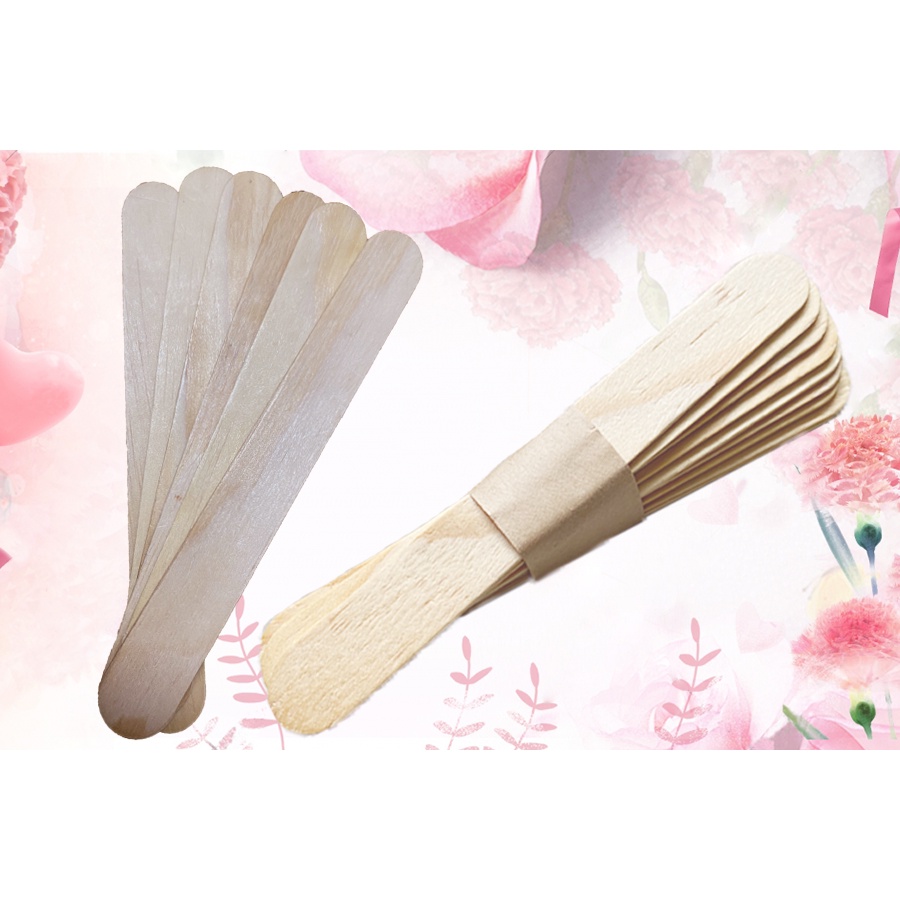 Que Đè Lưỡi Gỗ, Que Wax Lông (25 cái - 15cm)