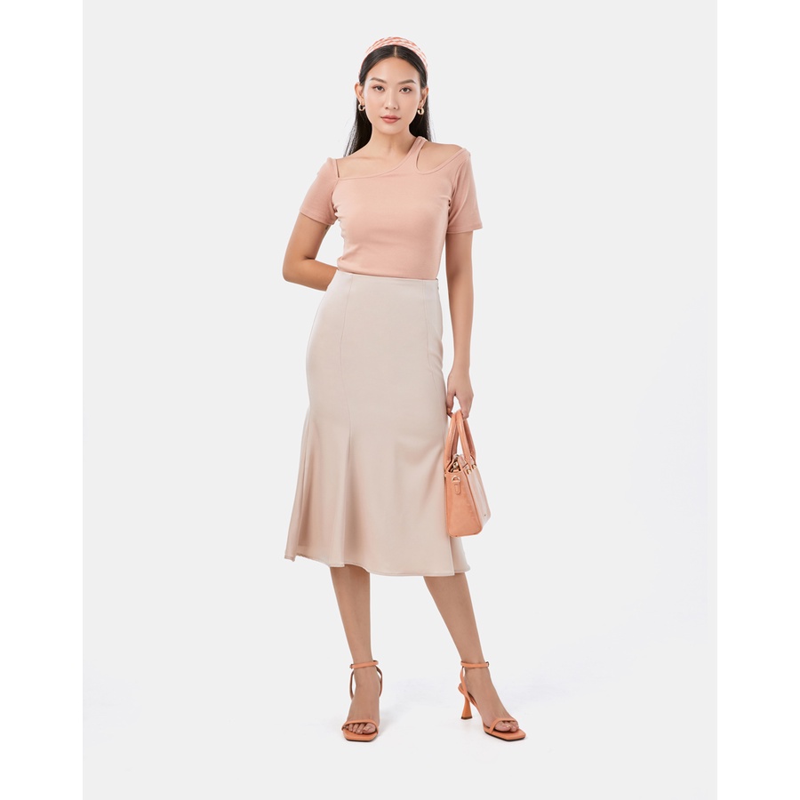 Chân Váy JUNO Midi Đổ Múi JNVLU010