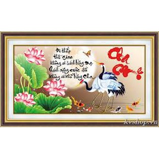 Tranh thêu chữ thập Cha mẹ 223008 - 71x41 cm