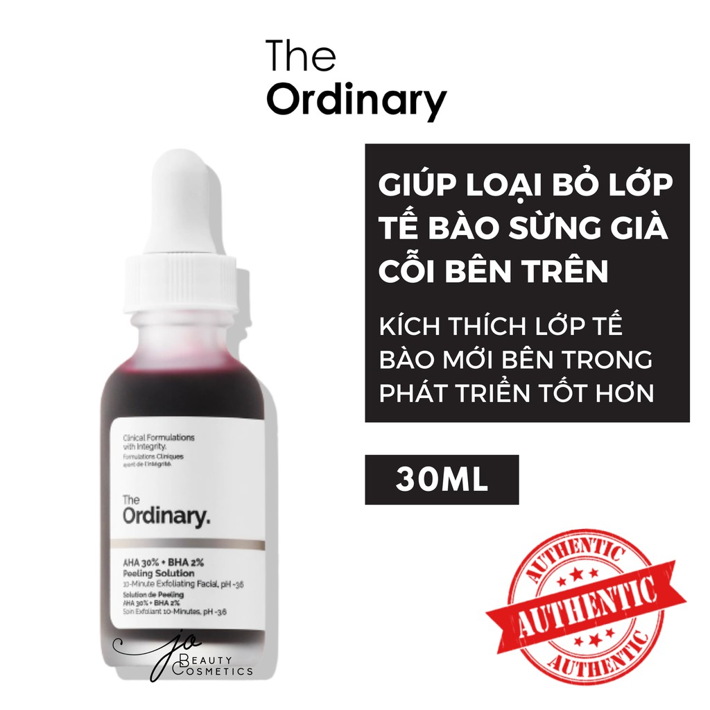 Tẩy tế bào chết hóa học The Ordinary ✨GIẢM MỤN- SE KHÍT LỖ CHÂN LÔNG✨AHA 30% + BHA 2% Peeling