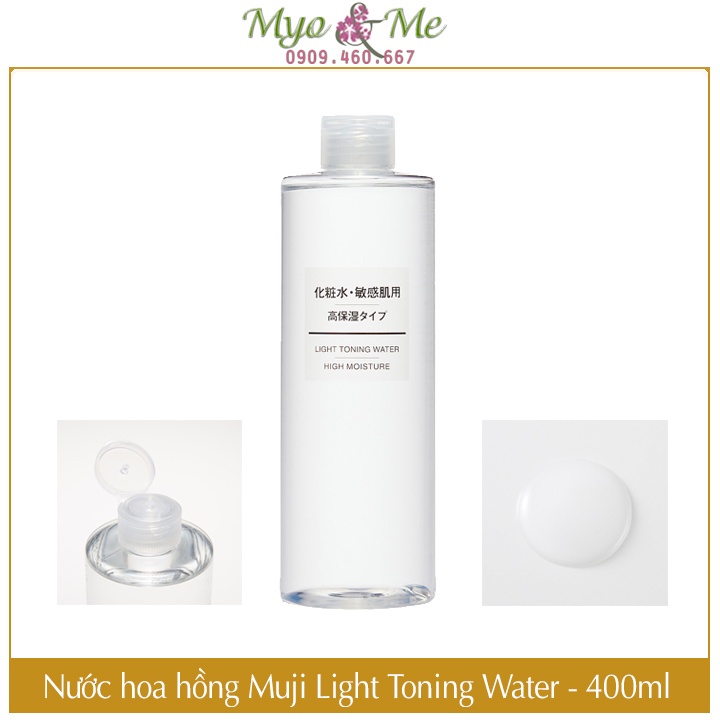 Nước hoa hồng Muji Nhật Bản size lớn, Muji Light Toning Water 400ml (Light/Moisture/High Moisture)