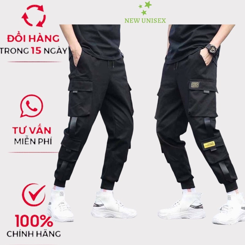 Quần Túi Hộp Nam Chất Kaki Co Giãn Dày Dặn 4 Túi Phối Dây Kiểu Dáng Năng Động Form Chuẩn Mặc Đẹp [NEW UNISEX]