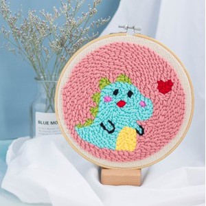 Bộ Thêu Len Xù Động Vật Dễ Thương - Punch Needle Decor, có video hướng dẫn, quà tặng ý nghĩa cho bạn bè