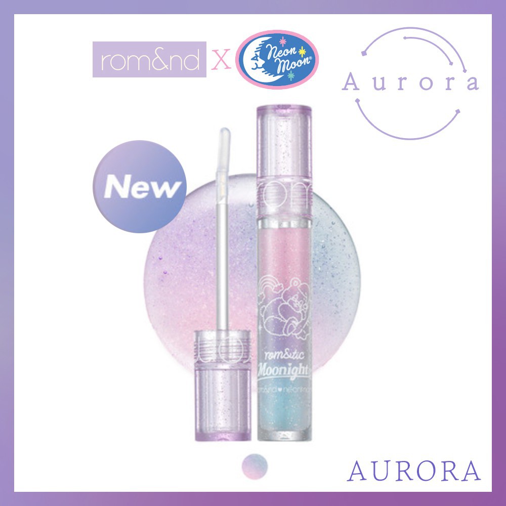 NEONMOON EDITION Son Tint Bóng Có Nhũ Romand Glasting Water Gloss N01 Dream Land