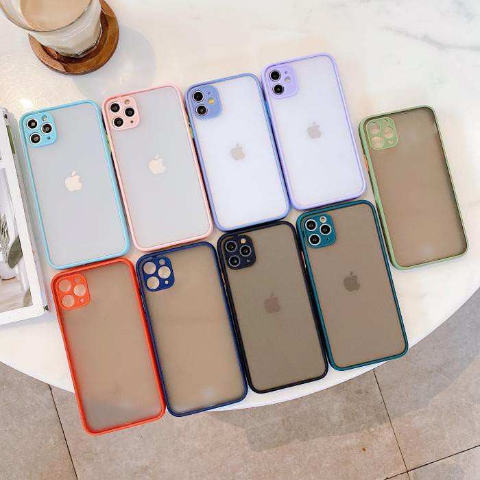 Ốp lưng cho iPhone 11 pro SE2 Chà xát vị trí lỗ chính xác cho iPhone6 6s 7 8 Plus X XR Xs Max 11 Pro Max