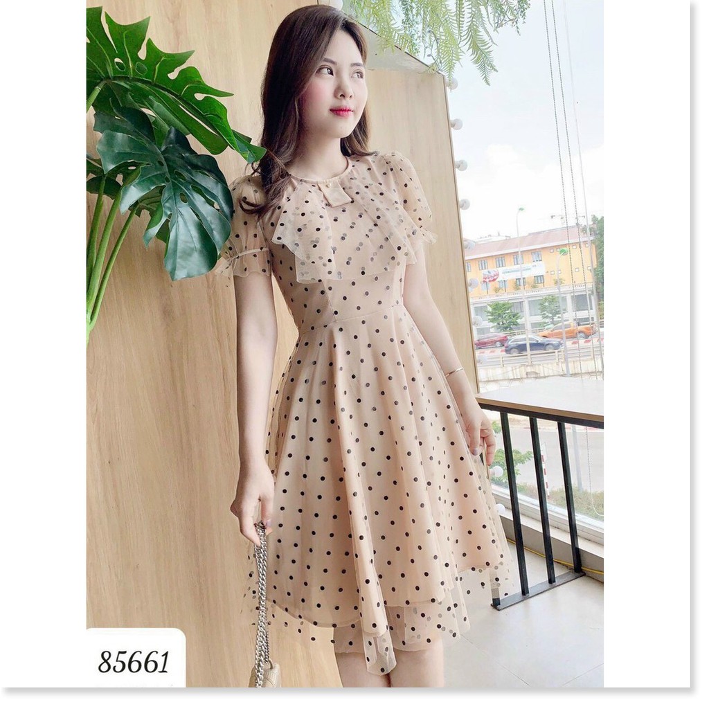 Đầm xoè lưới bi siêu sang tôn dáng cho các chị em KHANH AN FASHION