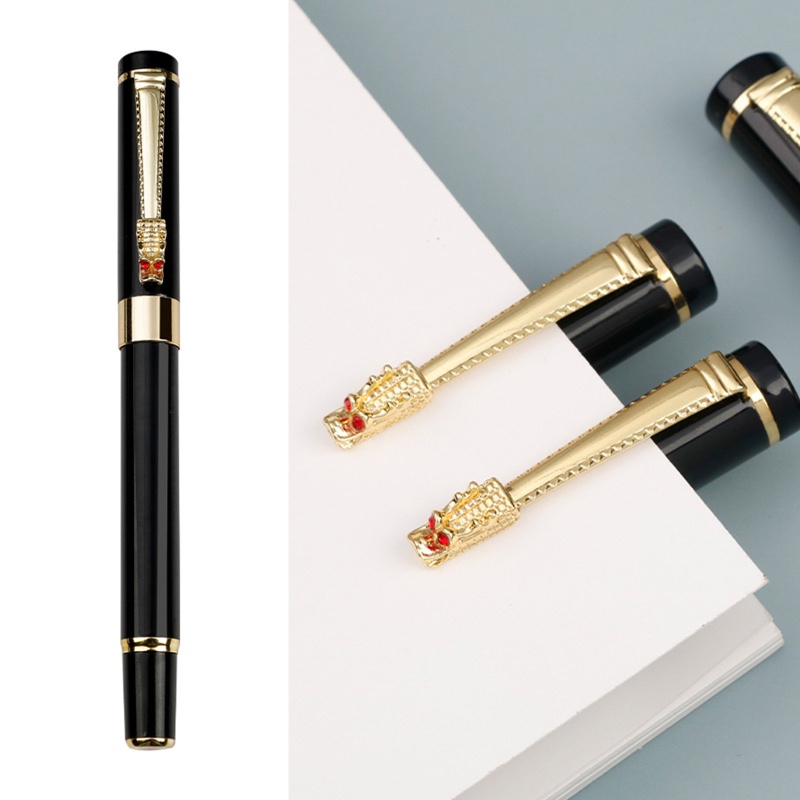 Bút Bi Kim Loại Ngòi 0.5mm Có Thể Bơm Lại Tiện Dụng Cho Văn Phòng