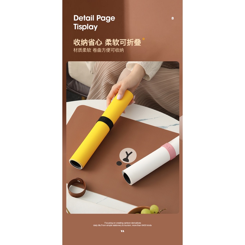 Tấm Lót Bàn Ăn Cách Nhiệt Chống Thấm Nước, Dầu LINE FRIENDS