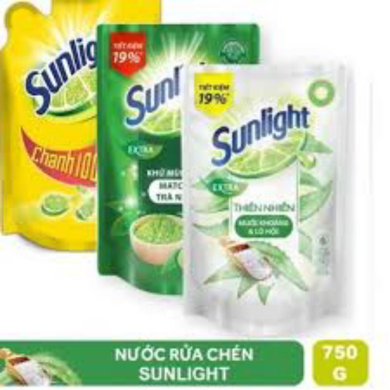 Nước rửa chén Sunlight 750gr (Túi)