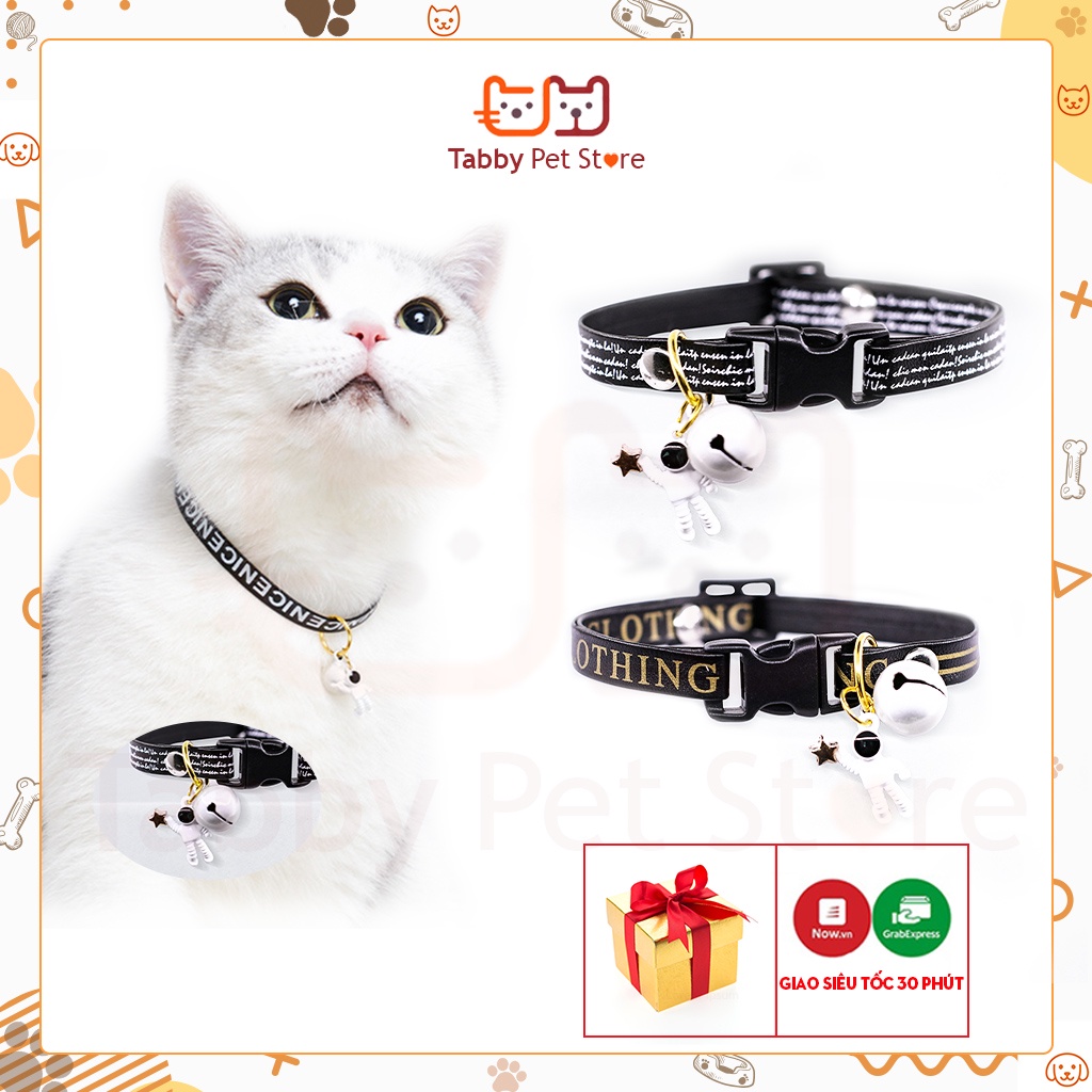 Vòng cổ cho mèo chó thú cưng Dây đeo cổ thú cưng có chuông hình phi hành gia giá rẻ - Tabby Pet Store