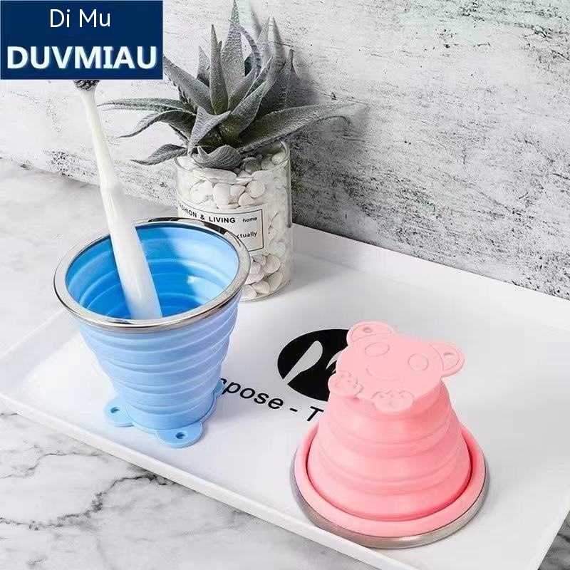 Cốc Súc Miệng Bằng Silicone Chống Sốc Có Thể Gấp Gọn Tiện Lợi