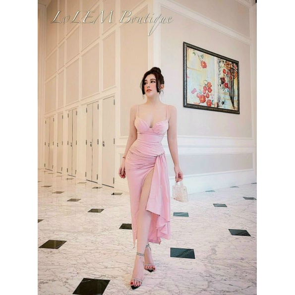Đầm maxi phi 2 dây