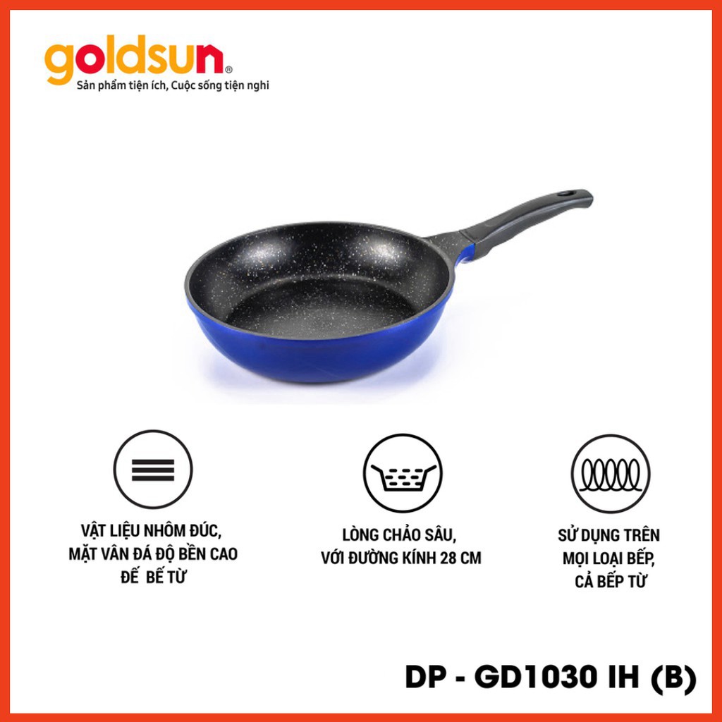 [GOLDSUN VIỆT NAM] 🍳🍳🍳 CHẢO CHỐNG DÍNH ❤️ 30cm*8cm GOLDSUN DP-GD1030-IH(B) ❤️