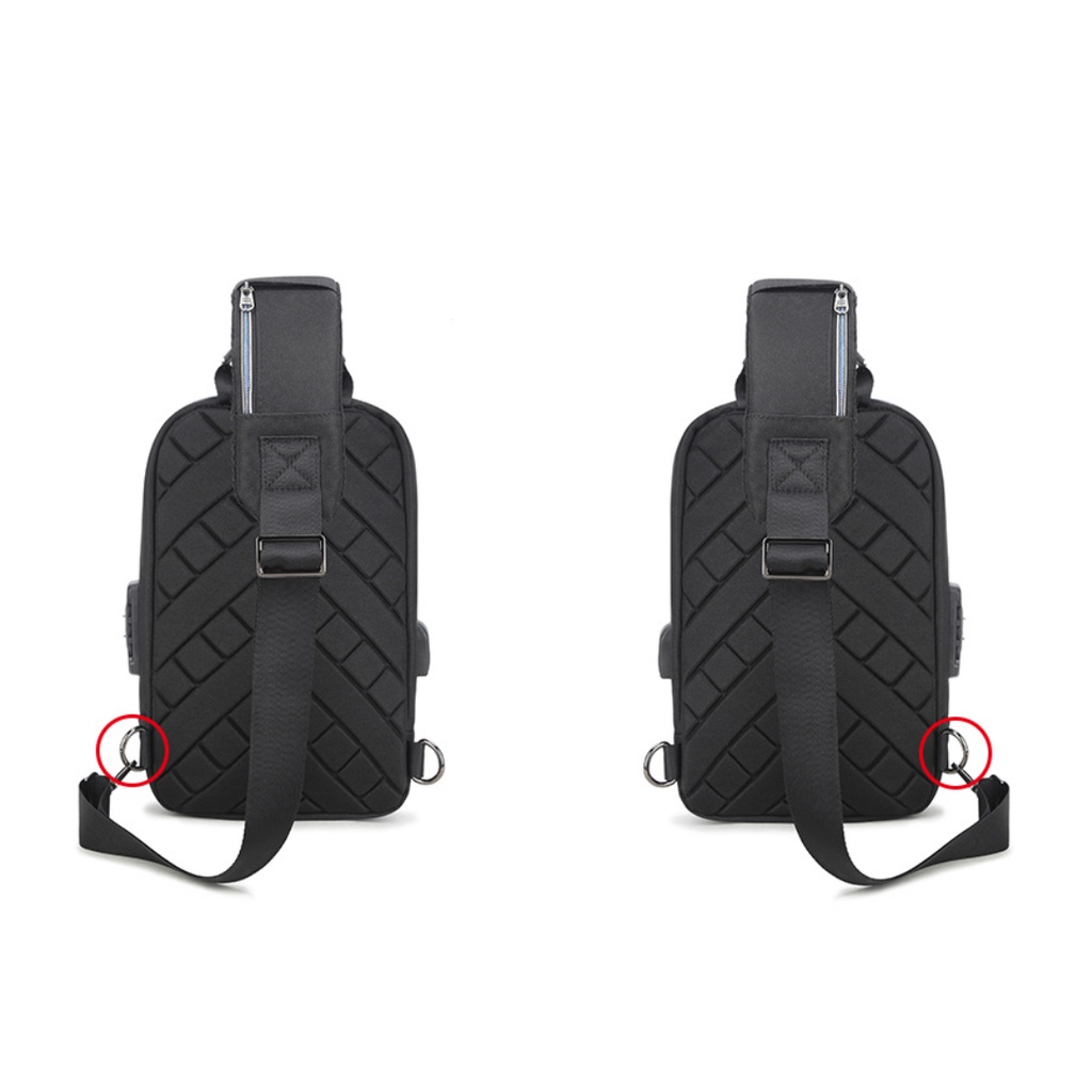 Túi đeo chéo nam tích hợp khóa chống trộm chống nước cao cấp phong cách mới