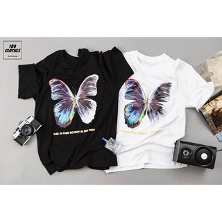 Áo thun UNISEX FORM RỘNG TAY LỠ _ Bướm Butterfly _ A 19