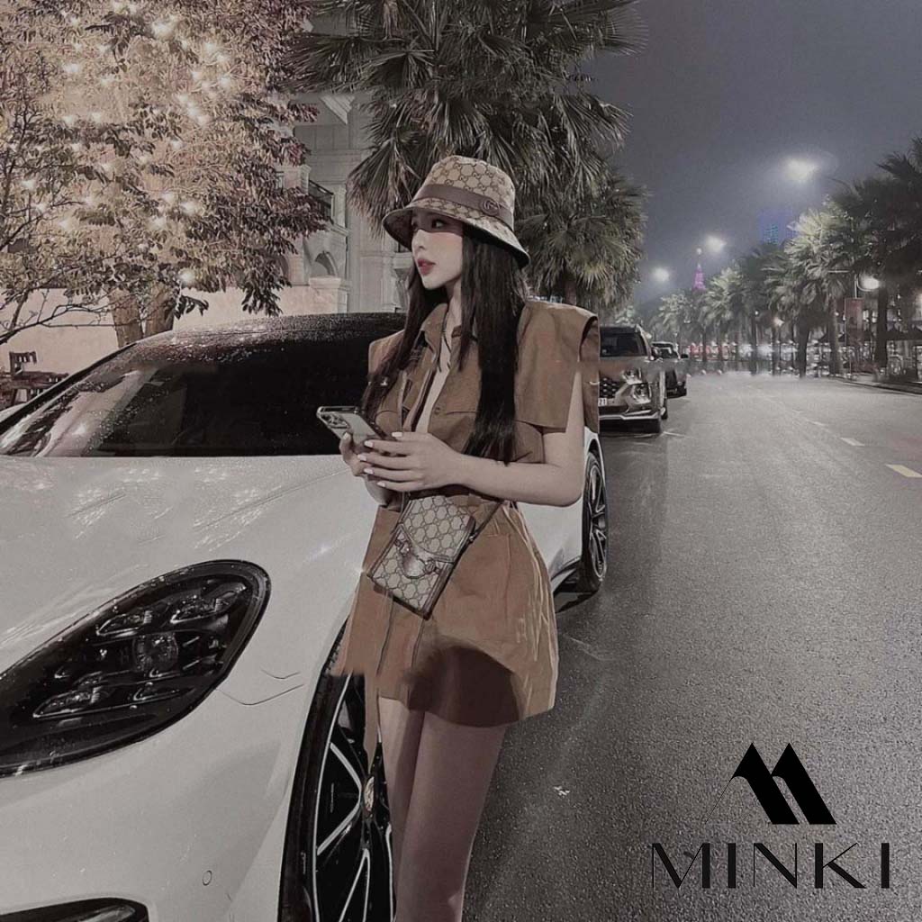 SET KAKI SIÊU TÂY GỒM ÁO KÈM ĐAI VÀ QUẦN SHORT - CHẤT LIỆU CAO CẤP - MÀU TRẮNG / NÂU / NUDE