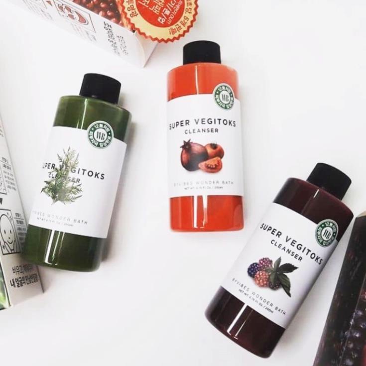Sữa Rửa Mặt Rau Củ Quả Super Vegitoks Cleanser 300ml Dưỡng Ẩm, Sữa Rửa Mặt Hoa Quả Super Vegitoks Hàn Quốc Chính Hãng | BigBuy360 - bigbuy360.vn