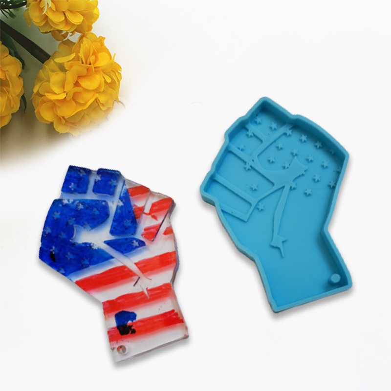 Khuôn Silicone Làm Móc Khóa Hình Lá Cờ Mỹ