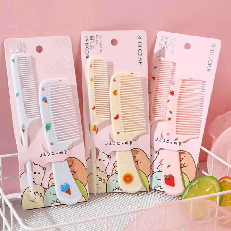 Lược Chải Tóc Dài Họa Tiết Động Vật Hoạt Hình Phong Cách Hàn Quốc Cho Nữ