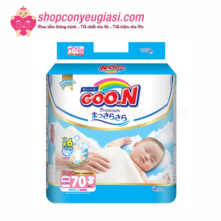 Tã Dán/Quần Goon Premium Slim Không Quà NB70/S64/M60/L50/XL46/M56/L46/XL42/XXL36/XXXL26