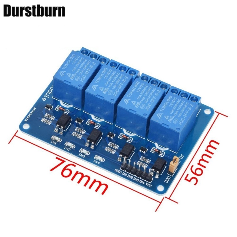 Mô Đun Rơ Le 4 Kênh 4 Channel relay Module 5V/12V cho Arduino ARM PIC AVR DSP