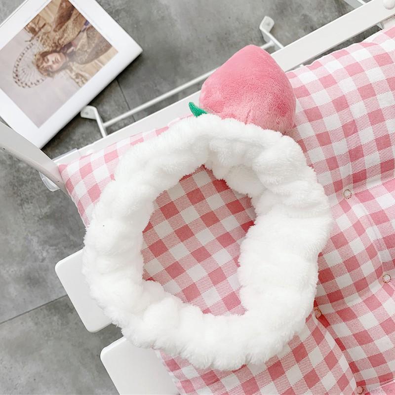 Băng đô màu hồng trang trí hình quả đào dễ thương