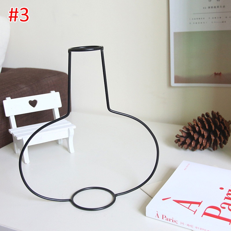 Bình hoa thủy canh dây sắt màu đen phong cách Bắc Âu