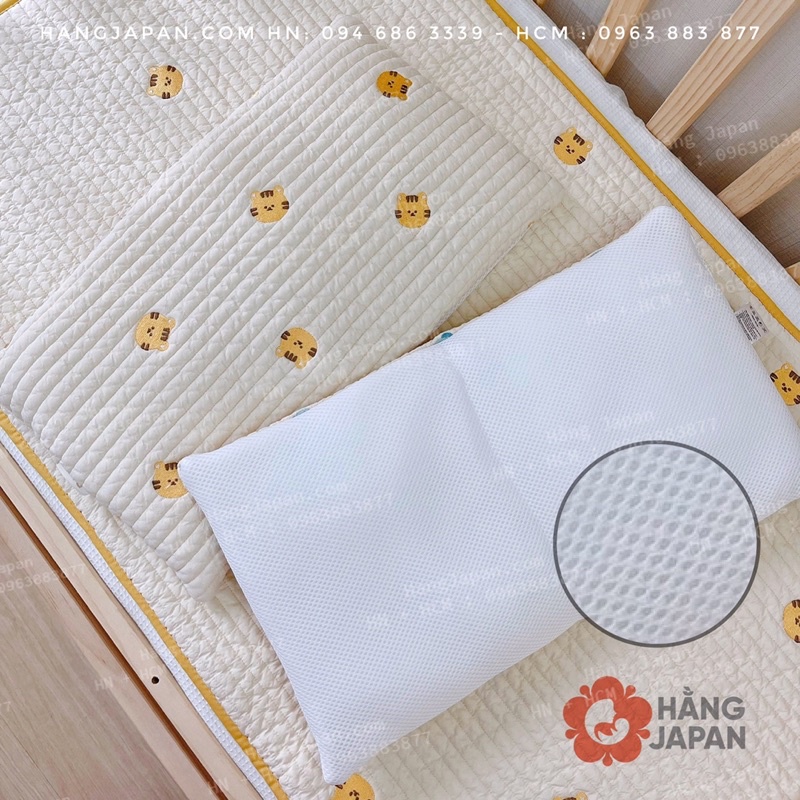 Gối Dot to Dot Hàn Quốc hình chữ nhật thêu oganic handmade