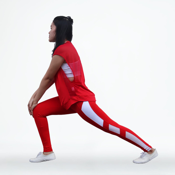 Quần Legging Màu Đỏ / Trắng Cho Nữ