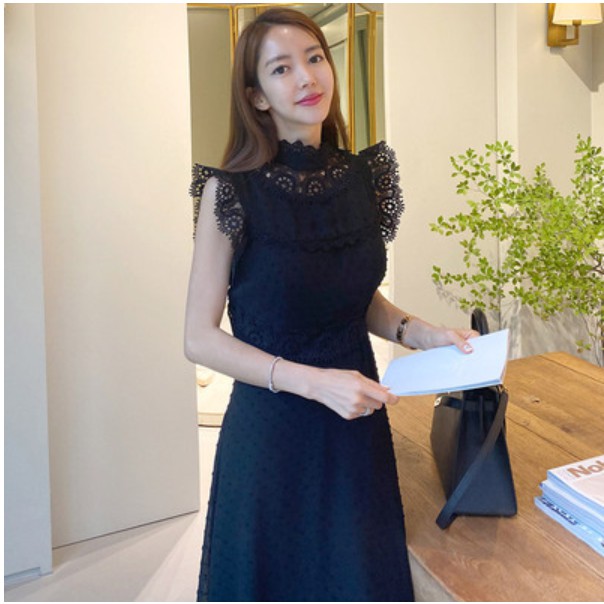 Đầm Maxi dài thanh lịch thời trang Hàn Quốc sành điệu cho nữ